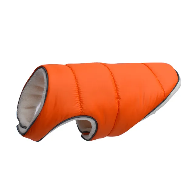 Pet Jacket Warm Winter Dog Clothes Reflective Puppy Clothing Vest Comfortable Fleece Pet Dogs Coat For Small Medium Large Dogs Orange - Shop at LoveMi