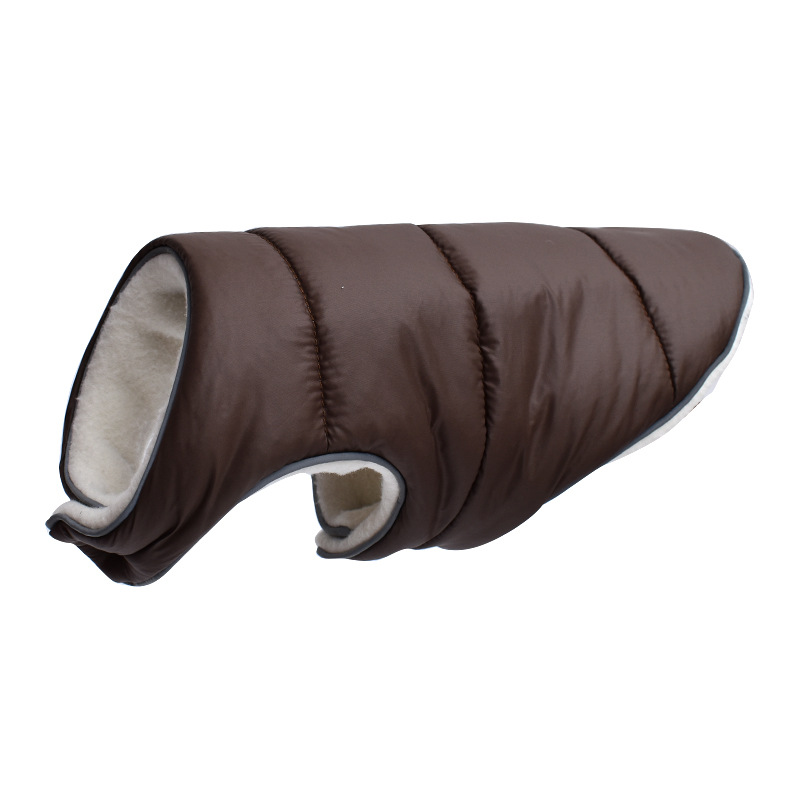 Pet Jacket Warm Winter Dog Clothes Reflective Puppy Clothing Vest Comfortable Fleece Pet Dogs Coat For Small Medium Large Dogs Deep Coffee - Shop at LoveMi
