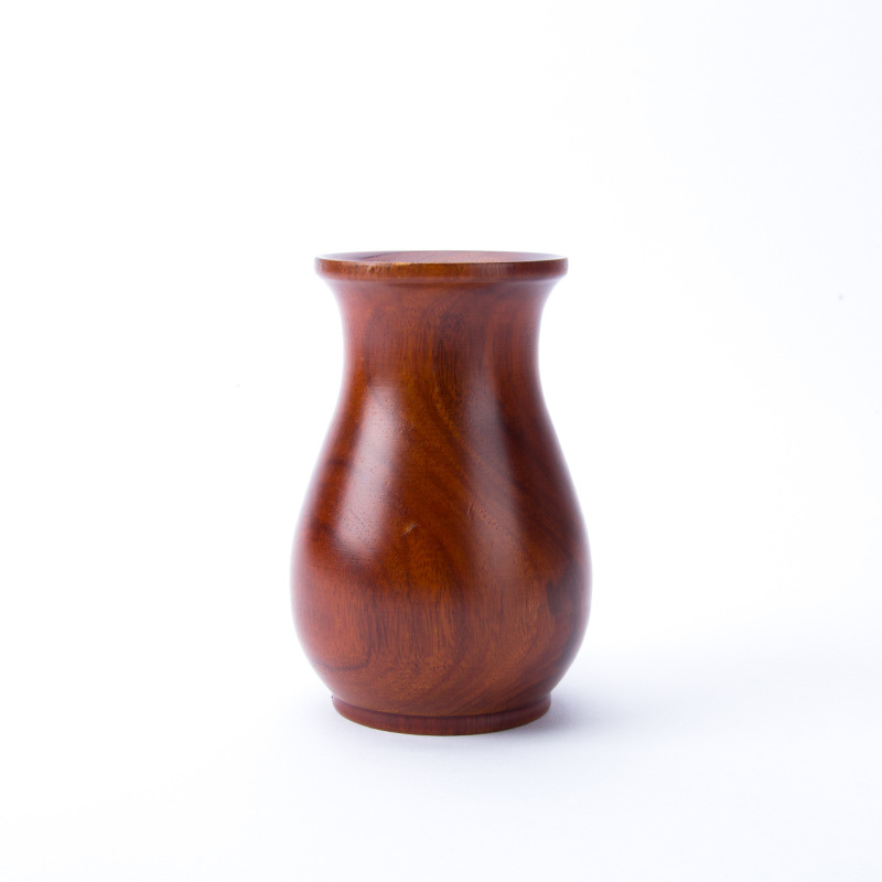 Title 2, Rote Sandelholz Vase, handgefertigt für stilvol...