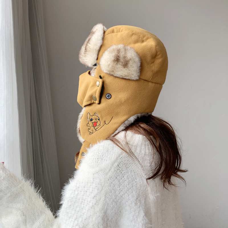 Милый щенок Лэй Фэн, мультяшная лыжная шапка на открытом воздухе