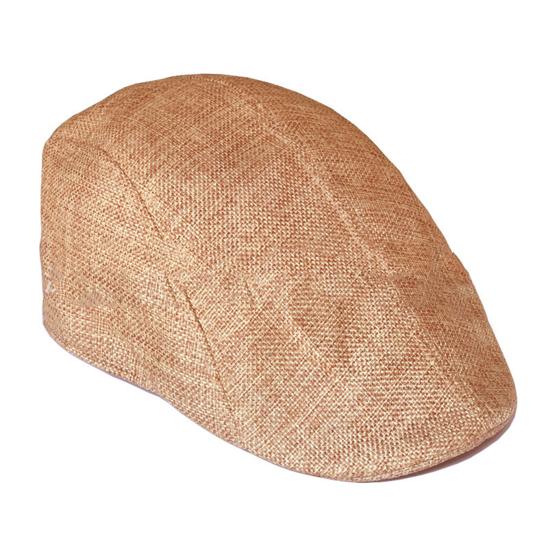Linen British Beret in Gold