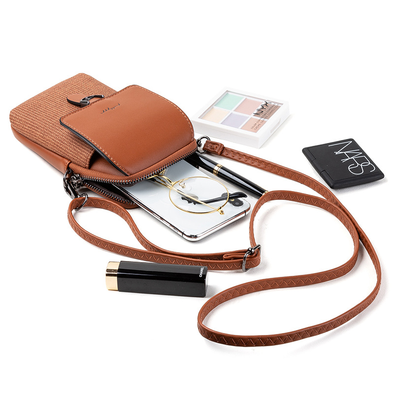 حقيبة كتف للهاتف المحمول بتصميم عمودي