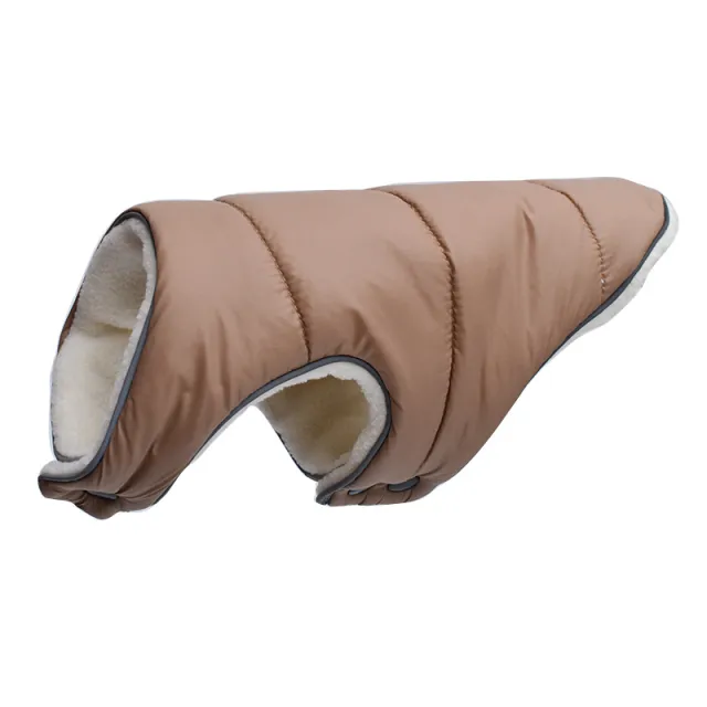 Pet Jacket Warm Winter Dog Clothes Reflective Puppy Clothing Vest Comfortable Fleece Pet Dogs Coat For Small Medium Large Dogs Light Coffee - Shop at LoveMi