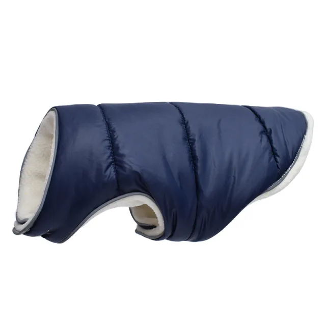Pet Jacket Warm Winter Dog Clothes Reflective Puppy Clothing Vest Comfortable Fleece Pet Dogs Coat For Small Medium Large Dogs Navy - Shop at LoveMi