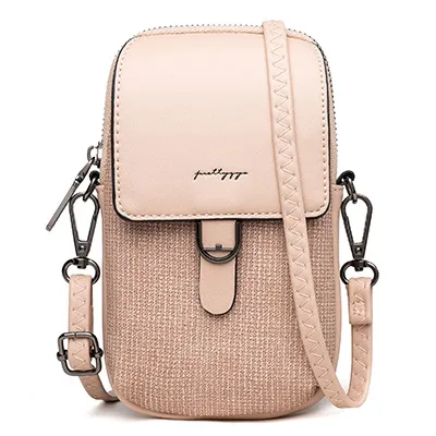 Vertical mobile phone shoulder bag Pink - Shop at LoveMi