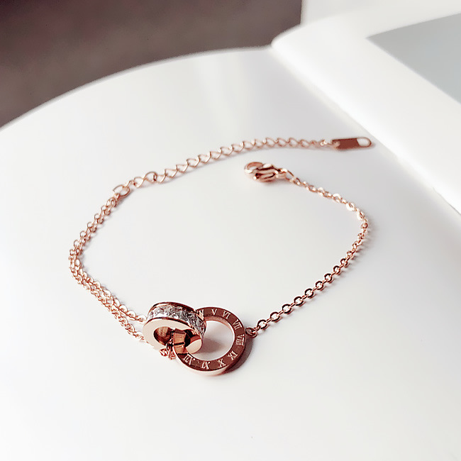 Titanium steel bracelet female Korean style simple personality