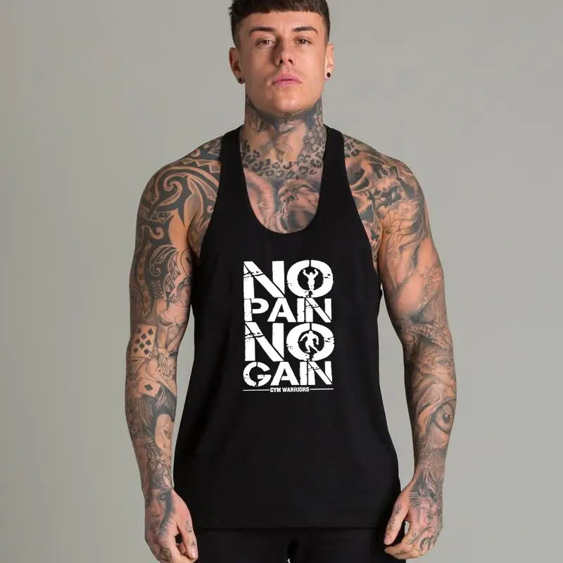 NO PAIN NO GAIN summer bodybuilding fitness vest