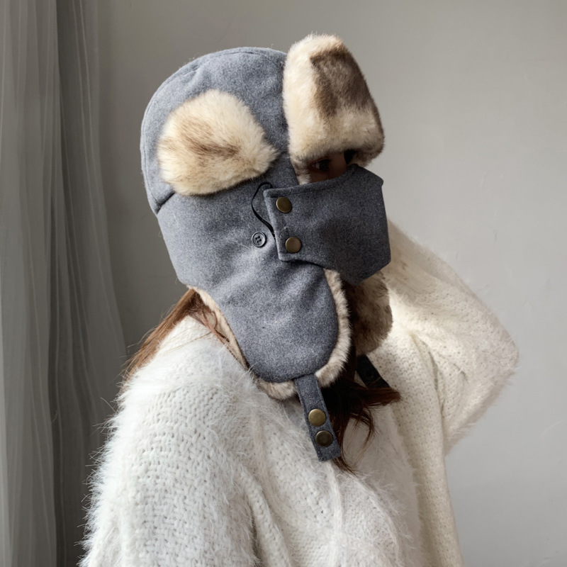 Милый щенок Лэй Фэн, мультяшная лыжная шапка на открытом воздухе