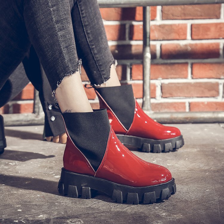 Platform English style Martin boots