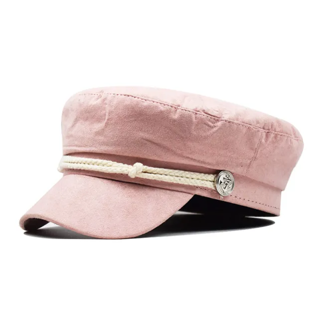 Vintage deerskin velvet octagonal hats Pink - Shop at LoveMi
