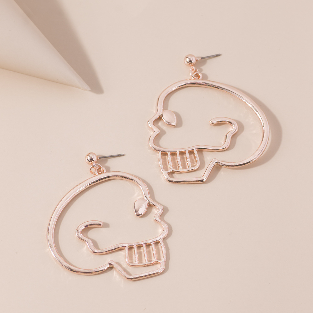 Cutout skull earrings