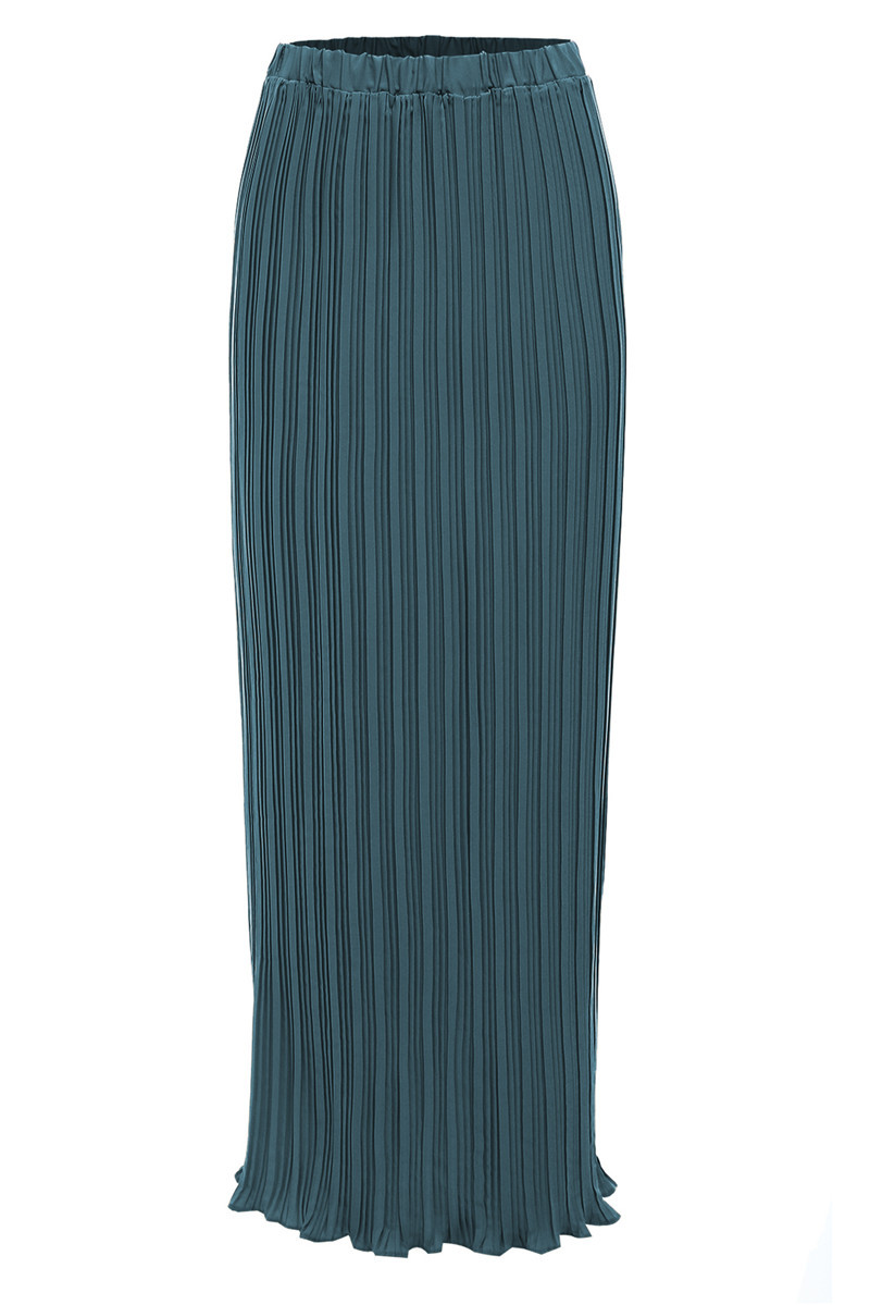 Chiffon pleated double flared skirt Dark Green - Shop at LoveMi