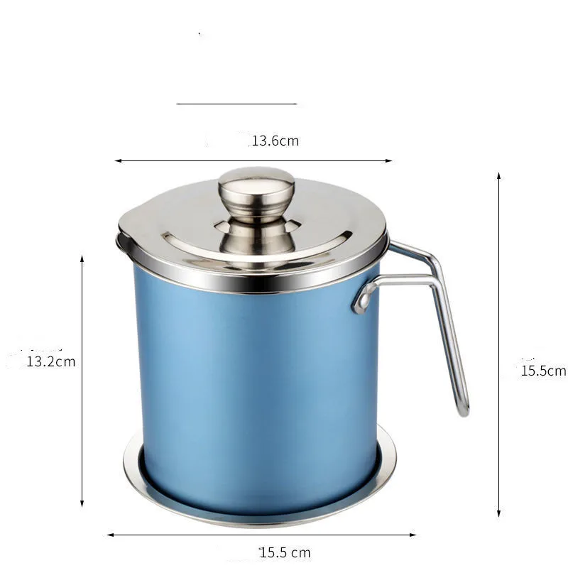Stainless steel kitchen oil filter - Blue