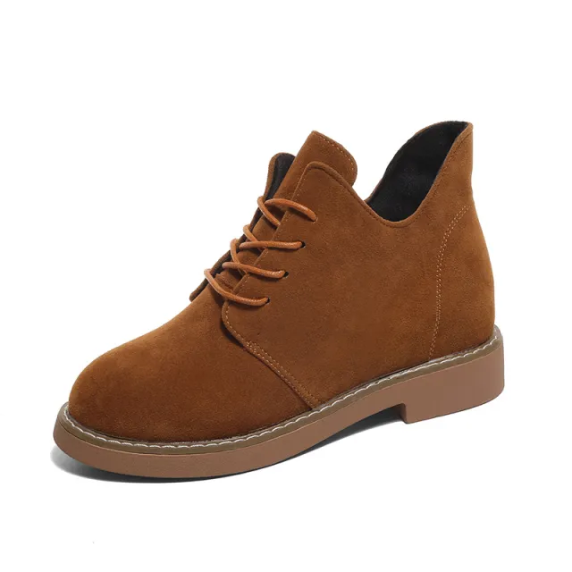 hick heel single boot inner height female boots Brown - Shop at LoveMi
