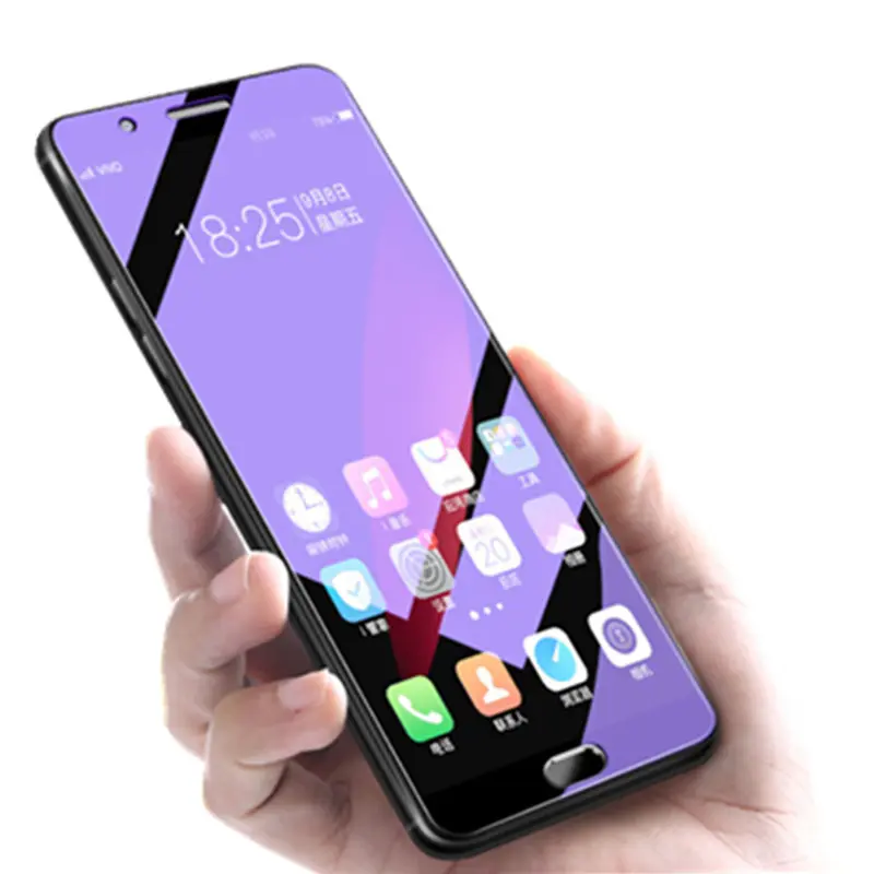 HD Full Screen Purple Blue Tempered Film