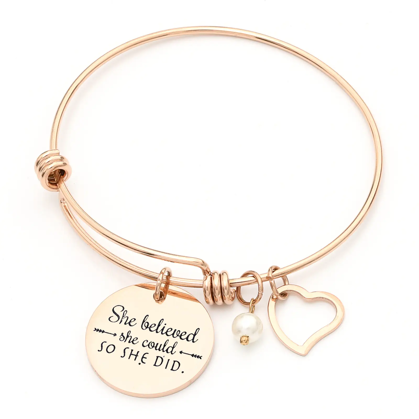 Engraved Titanium Steel Tag Adjustable Bracelet