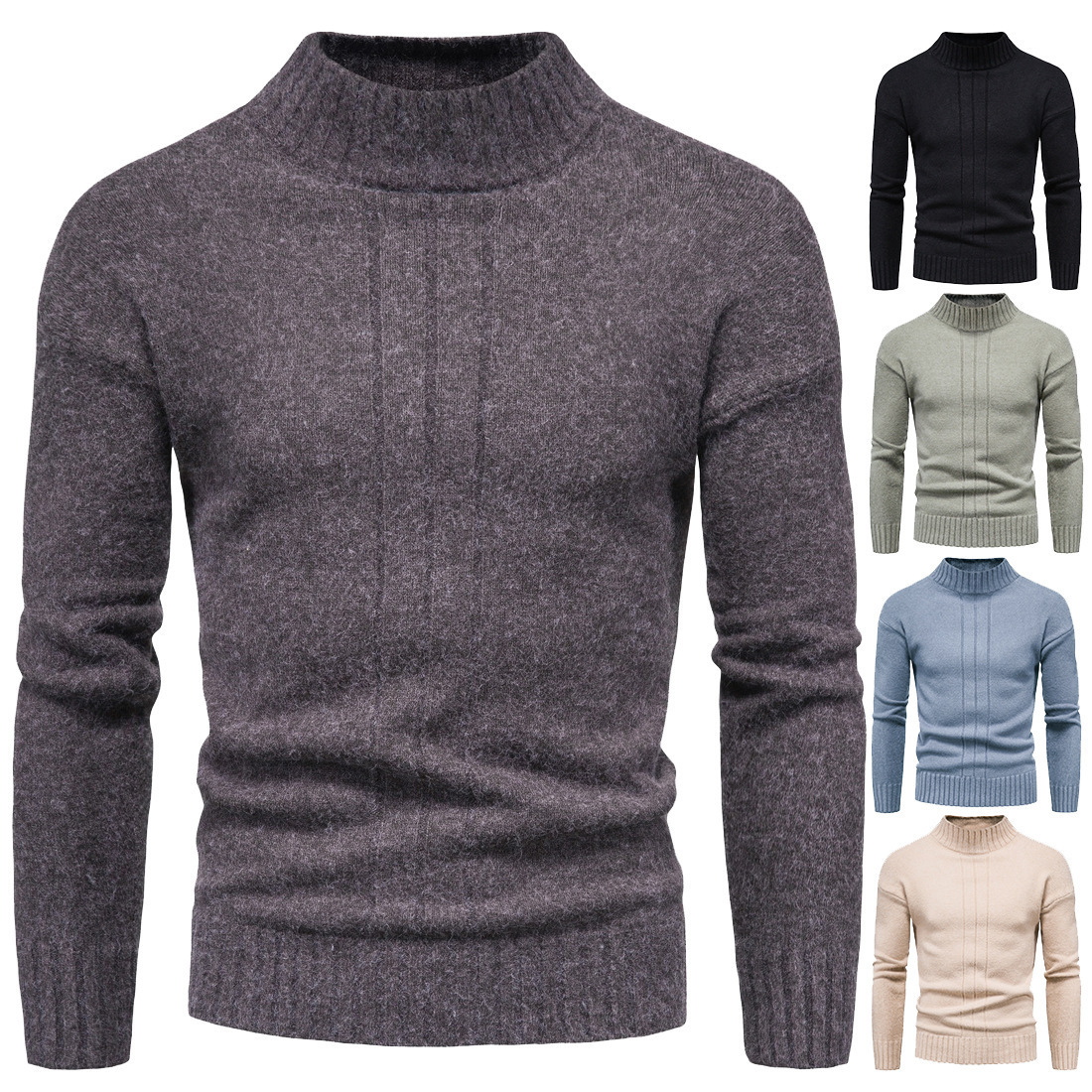 Men's Half Turtleneck Sweater Bottoming Shirt