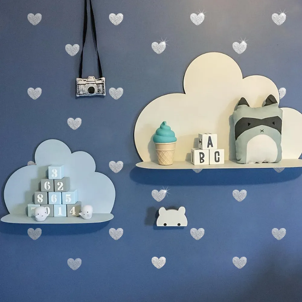 Cartoon Cute Love Wall Stickers Bedroom Stickers - Silver