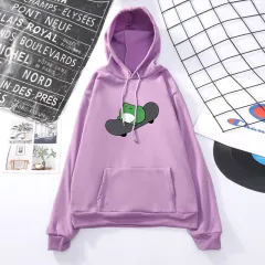 Skateboard Frog Long-sleeved Fleece Sweatshirt - Purple - View 1
