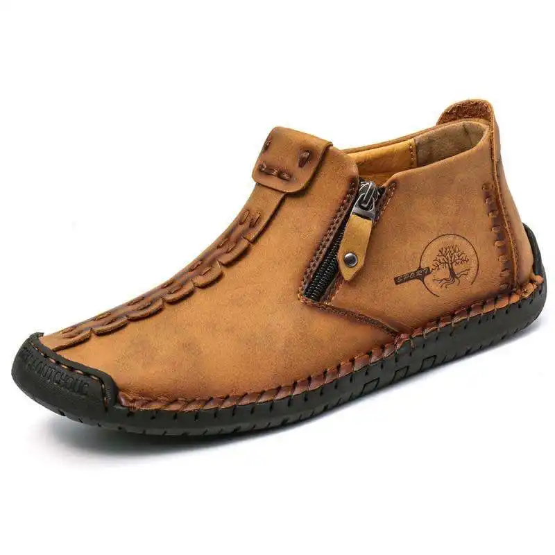 Men's Middle Cut Martin Boots Handmade Outdoor Casual