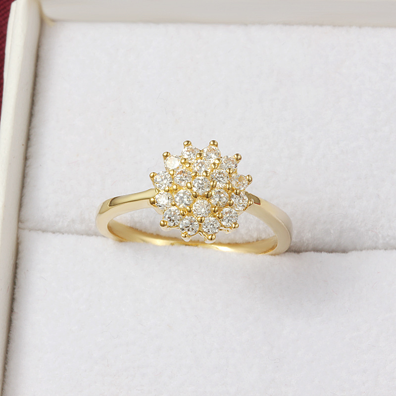 Bright Amphibole Ring, Real Gold Plating Popular
