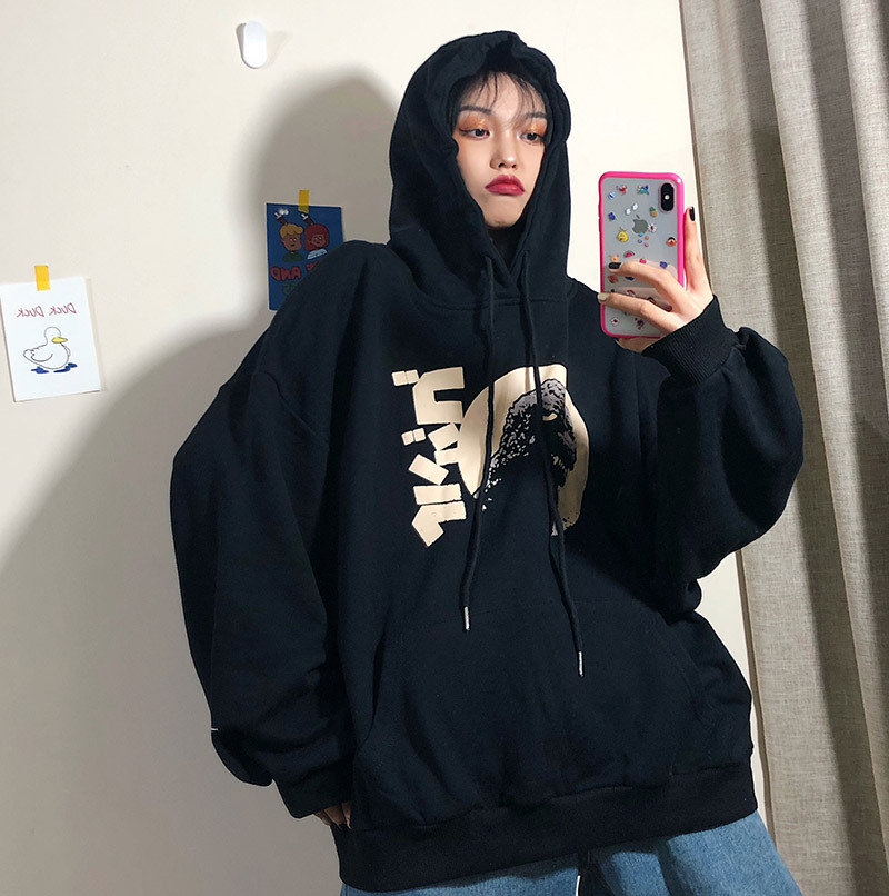 Hooded, Plush And Thickened, Loose And Lazy Sweater