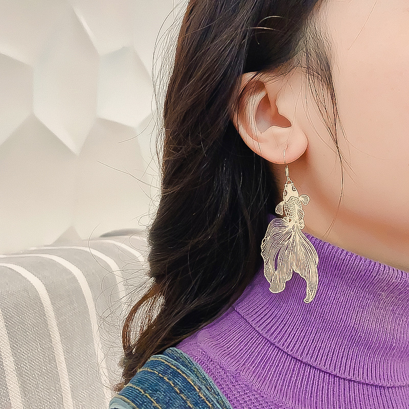 Lucky Koi Earrings with Exaggerated Temperament
