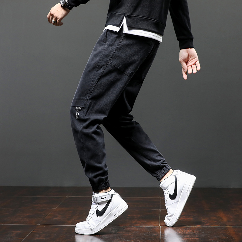 Men's Trousers Loose Straight-Leg Overalls