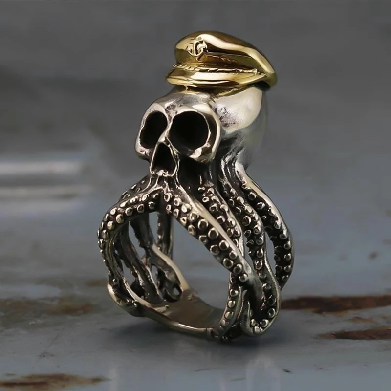 Pirates of the Caribbean Captain Jack Octopus Skull Ring
