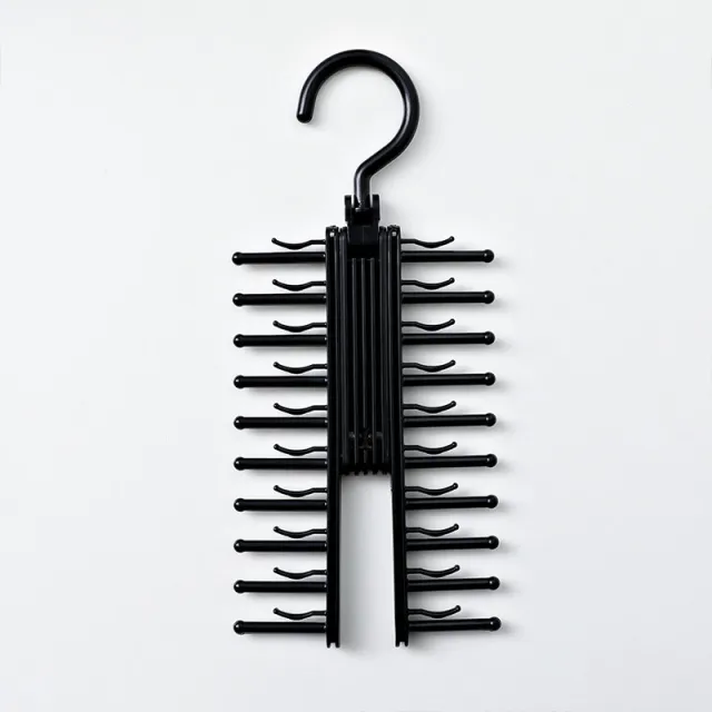 Large Capacity Storage Multi layer Scarf Belt Hanger Black - Shop at LoveMi
