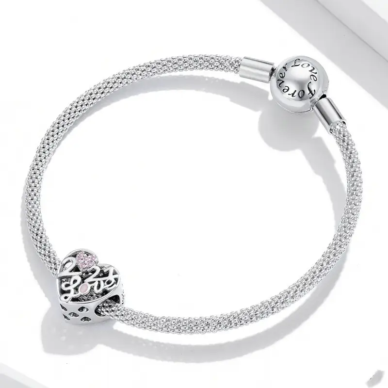 New Love Confession S925 Silver Beads Bracelet Accessories