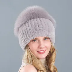 Korean Style Knitted Earmuffs Straw Hat Women - 4Colour - View 1