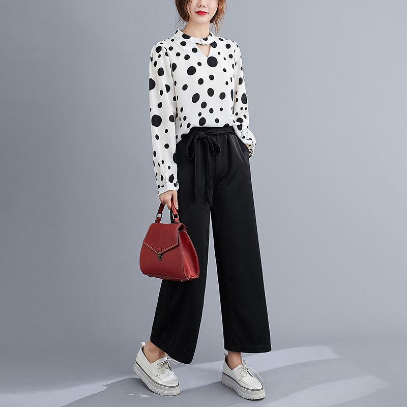 Women Loose Small Shirt Casual Pants Two-Piece Suit