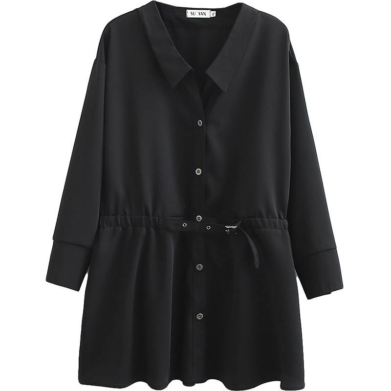 New Fat MM Thin Spring Cotton Twill Dress