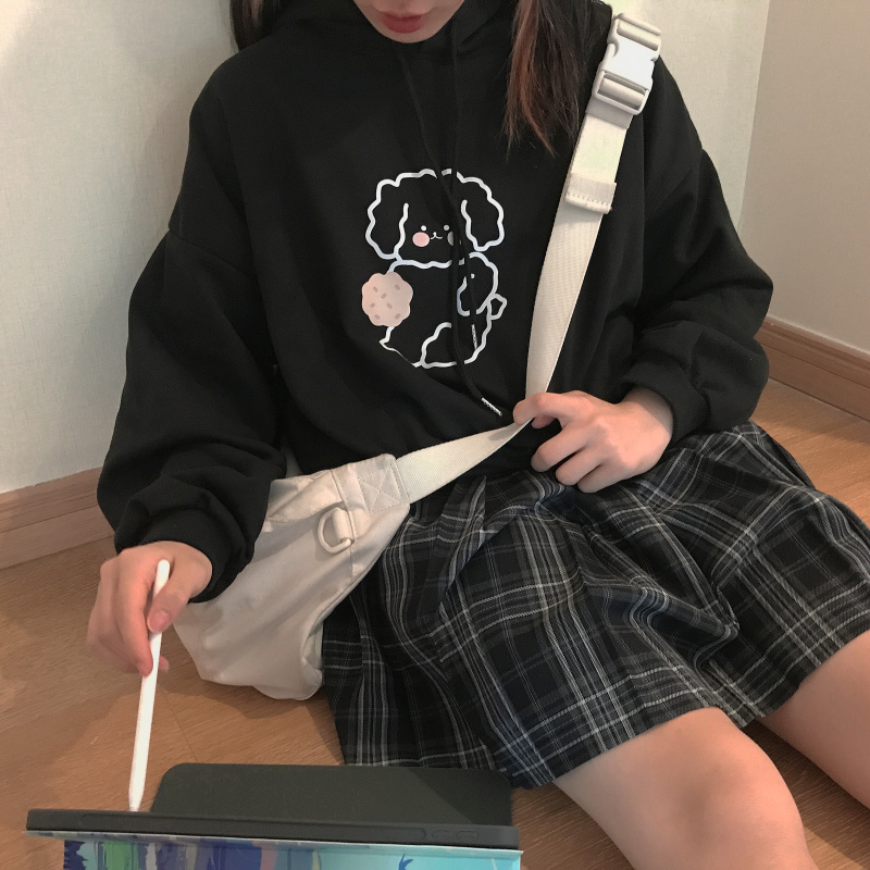 Lovely Japanese Hooded Women's Loose Sweater