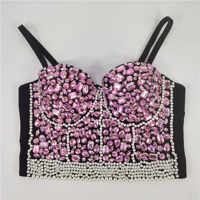 Hand-stitched Beaded Umbilical Camisole Vest