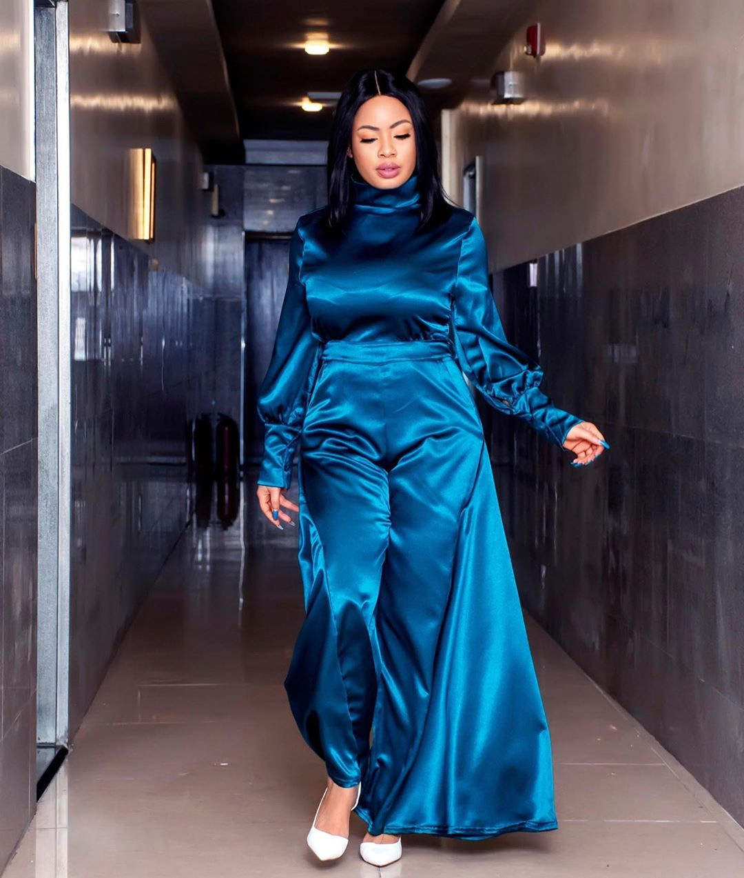 High-Waist Flared-Leg Jumpsuit