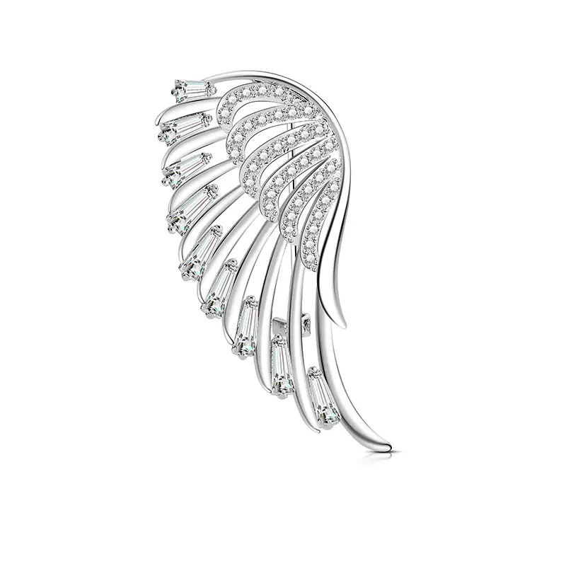 Ladies Creative Angel Wings Diamond Brooch