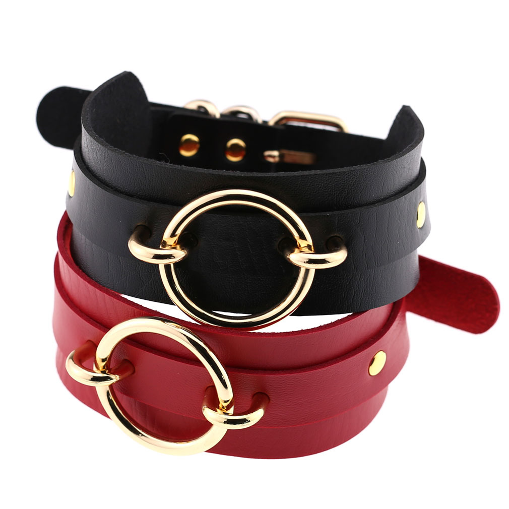 European and American Style Exaggerated PU Leather Collar