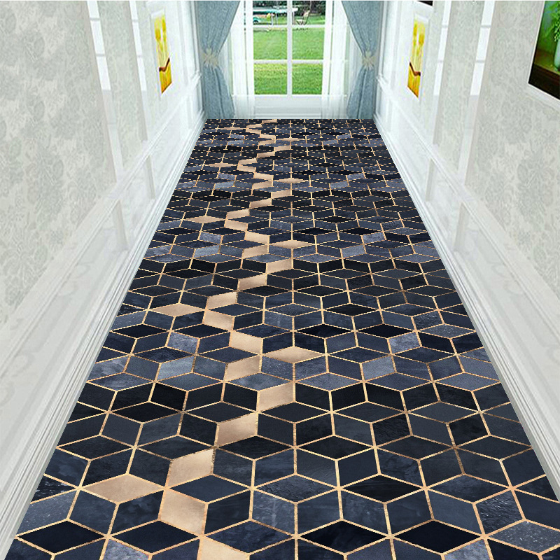 Printed Non-Slip Corridor Aisle Carpet Hotel Mall Entrance Hall Passage Mat