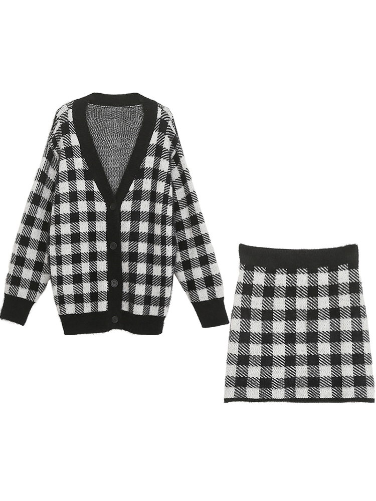 Two-Piece Casual Fashion Retro Hong Kong Style Skirt