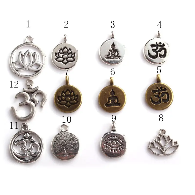 Natural White Turquoise Amethyst Bracelet Lotus Buddha Pendant Necklace