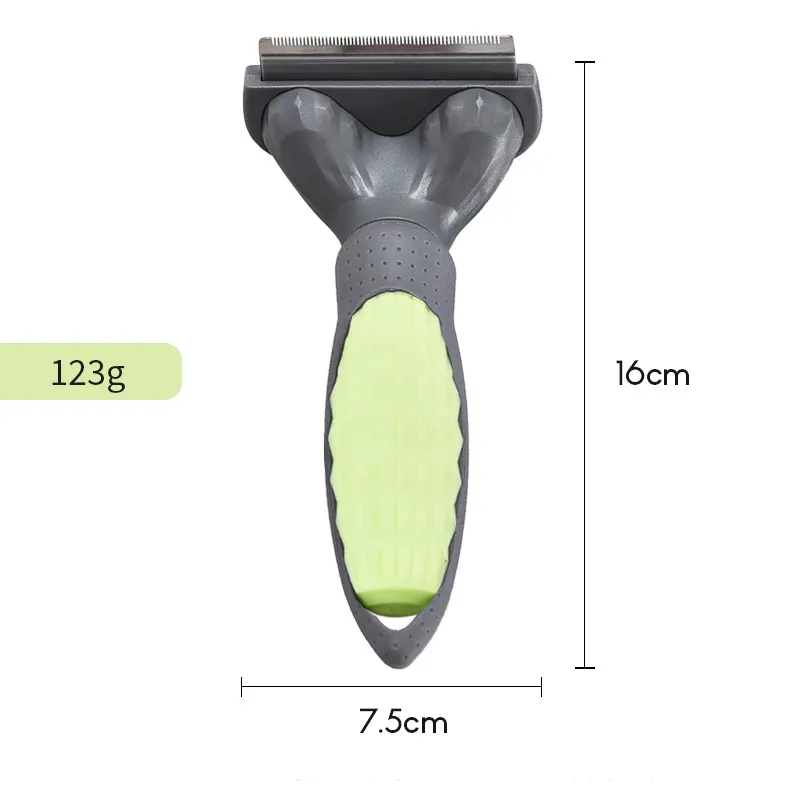 Pet Hair Removal Comb Cat And Dog Shaving Knife - Green