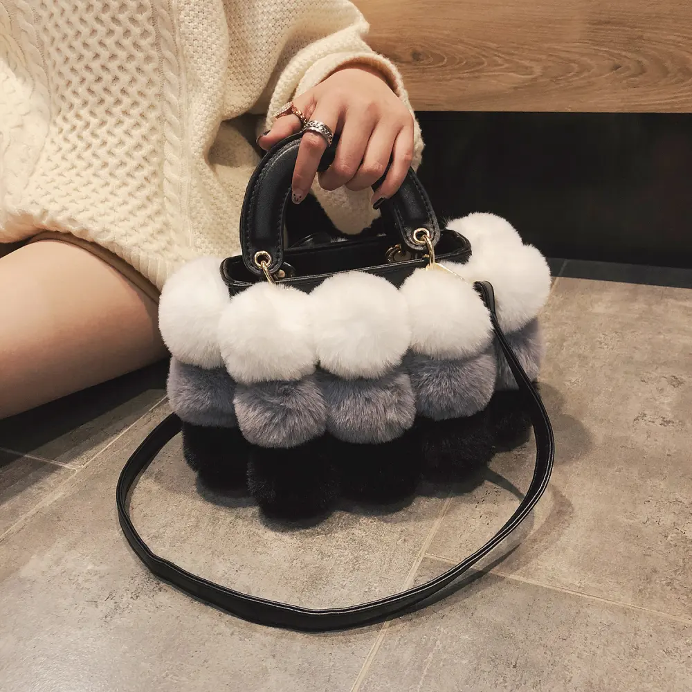 Plush Handbags Winter Shoulder Bag Handbag Trend Messenger Bag