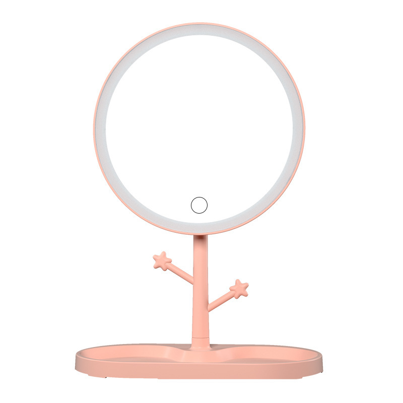 Specchio da Makeup LED con Lampada Desktop Senza Filo