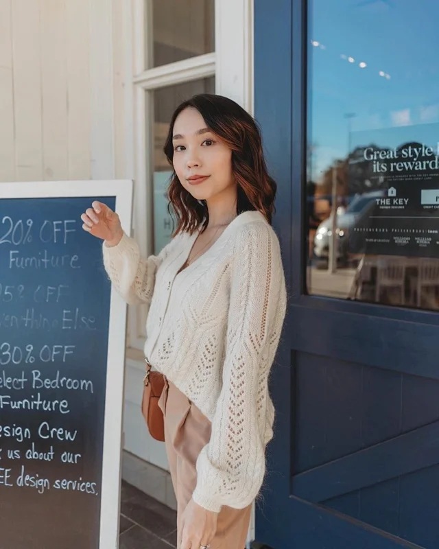 New V-neck Multicolor Mohair Cardigan In Spring And Summer