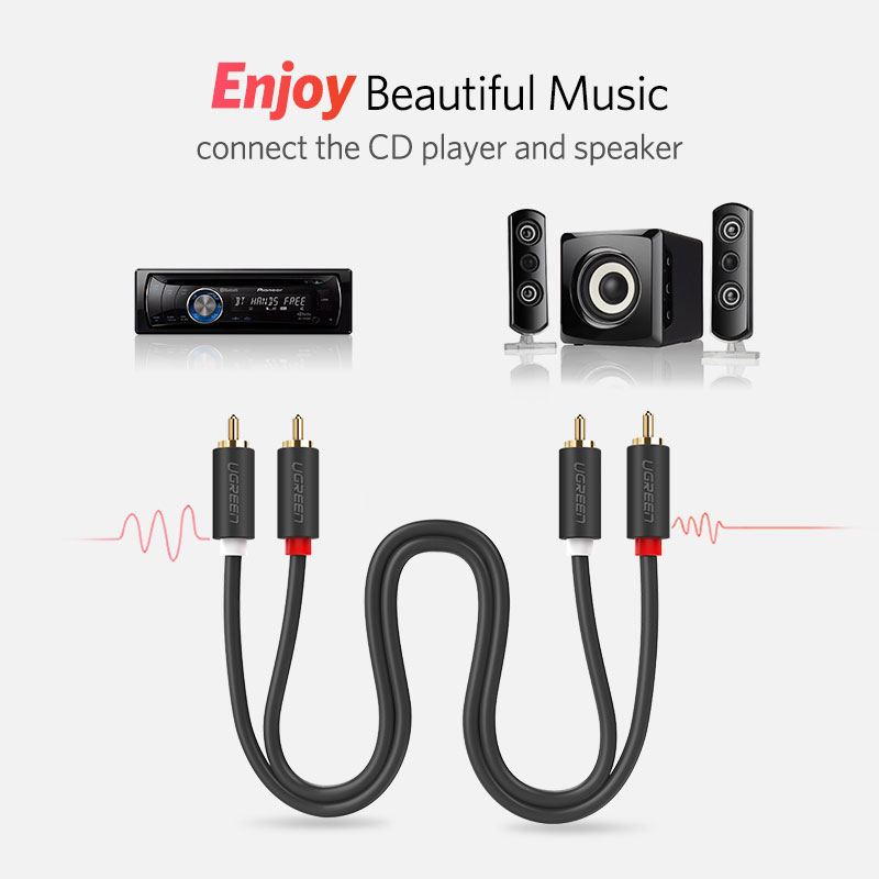 Double Lotus Head Audio Cable Two To Two Fever Signal Cable - Image 3