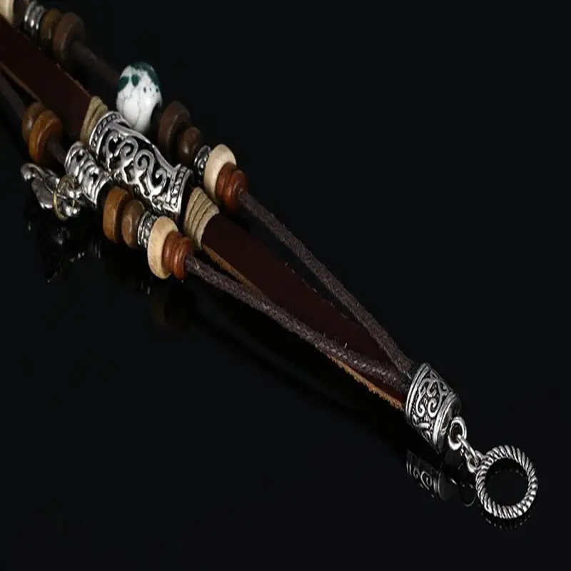 Multilayer Retro Braided Leather Cord Bracelet