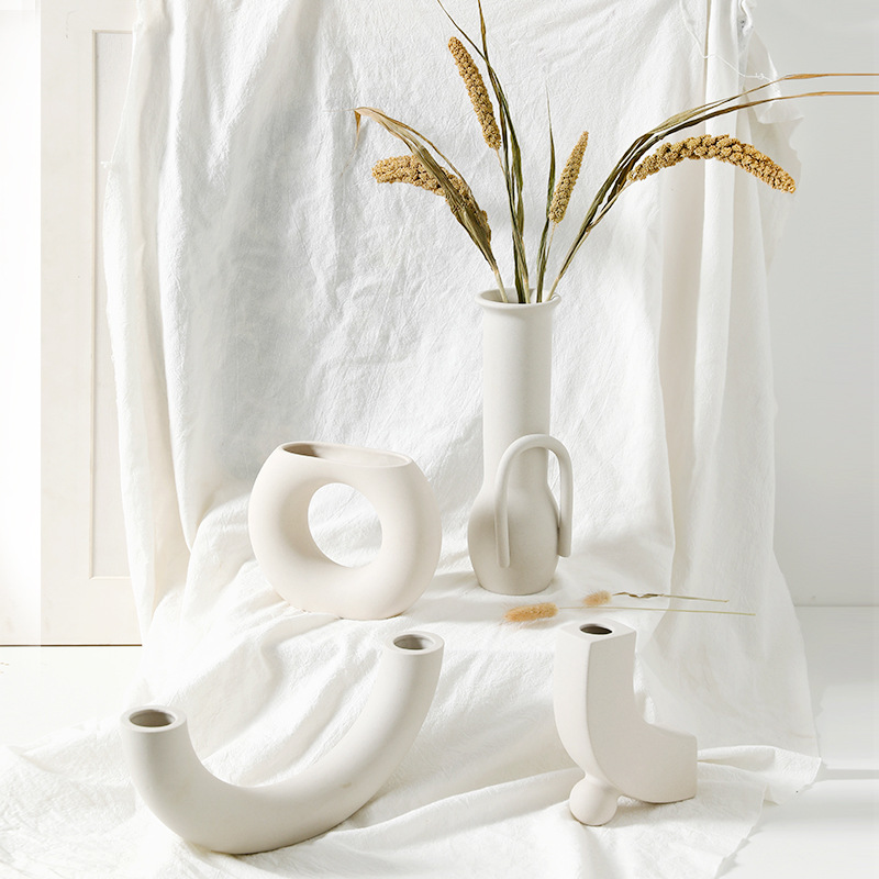 Vase Decoration Flower Arrangement Household Dried Flower Ceramic Flowerware