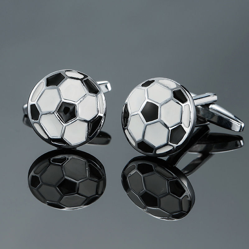 Enamel Football Cufflinks